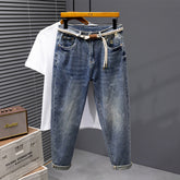 Übergröße Herren Schlichte, lässige, dünne Jeans